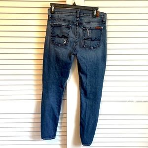 7 For All Mankind straight leg distressed jeans size 27